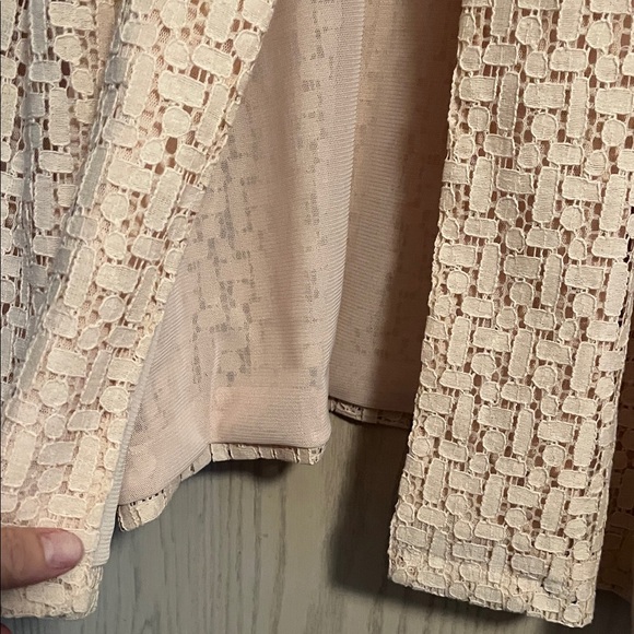 Joan Rivers Blush Textured Top with Ruffle Cuffs - Picture 5 of 11